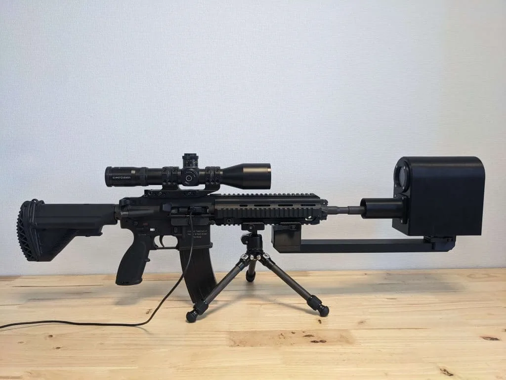 Photographie d’un HK416 équipé d’un RAPACE